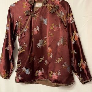 Floral Embroidered Women's Pajama Top